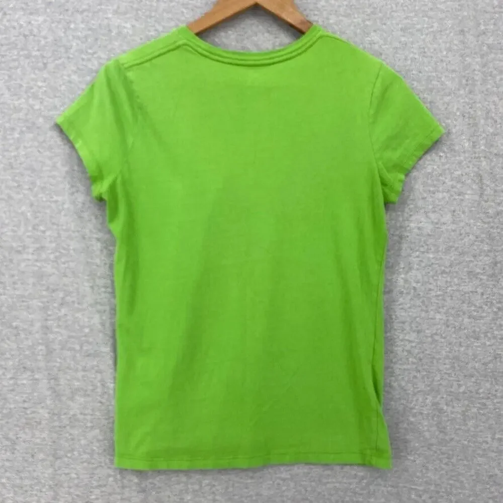 The North Face Shirt Womens Medium Green Tee Short Sleeve Graphic Hiking Outdoor - Picture 3 of 9